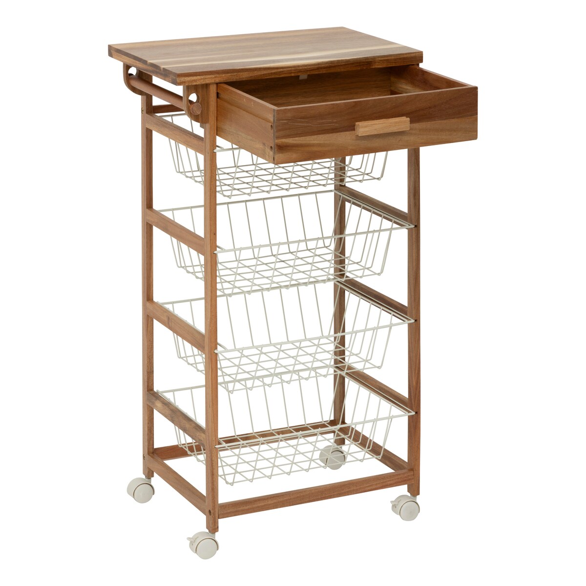 Wózek kuchenny ACACIA z 4 koszami, 89 cm