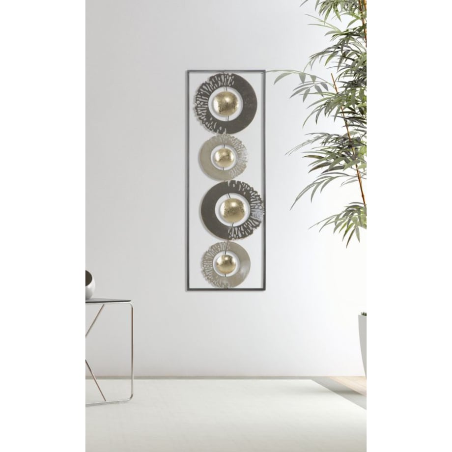 Dekoracja ścienna Ring, kolor wielokolorowy, żelazo, 31 x 89,5 cm, do salonu i przedpokoju, Mauro Ferretti