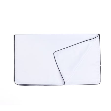 Pościel biała lamówka grafitowa, 140 x 200 cm, La Manta