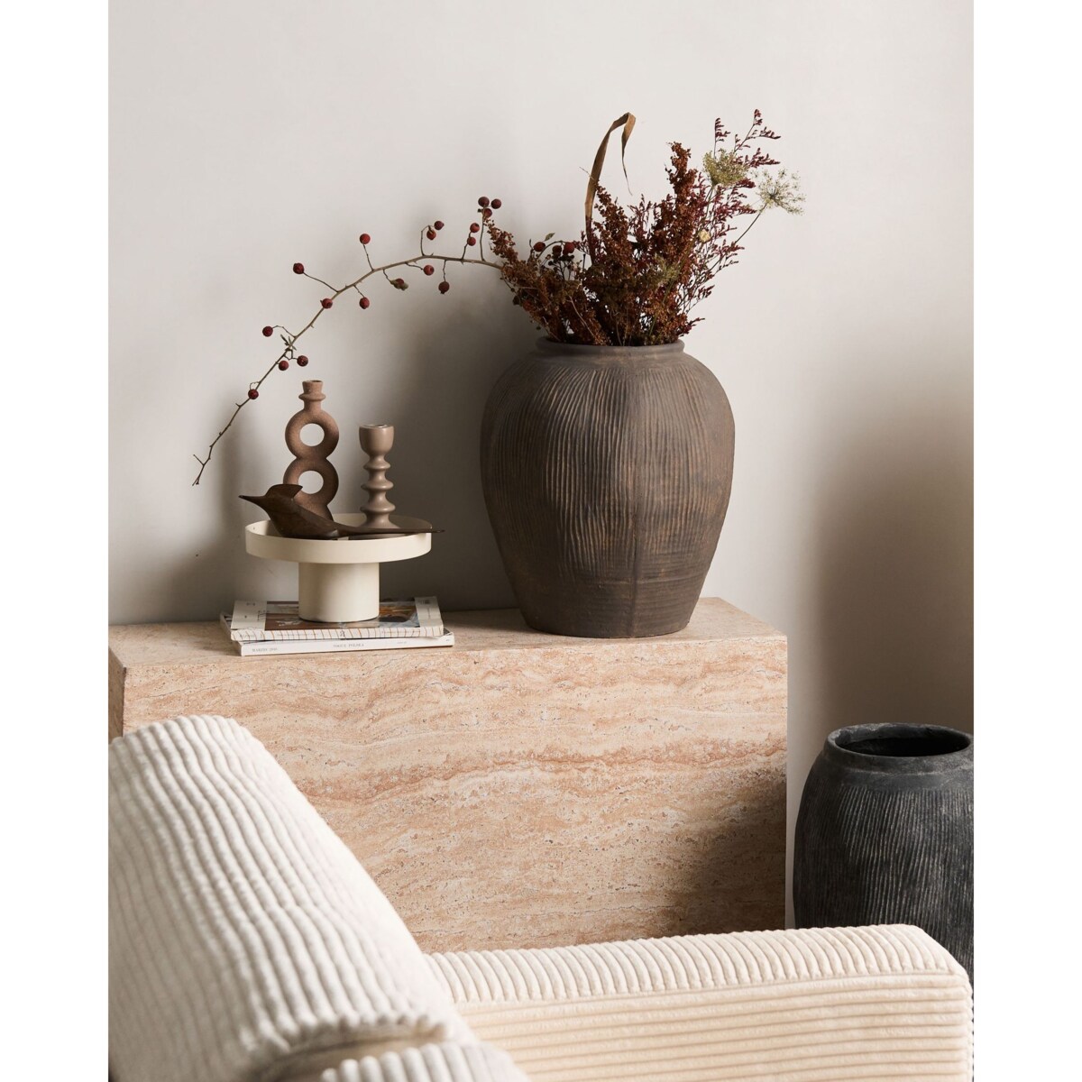 Wazon na kwiaty KATERINI 40 cm Brązowy