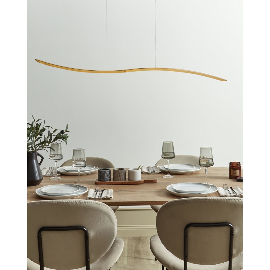 Lampa wisząca LED metalowa złota CALAO