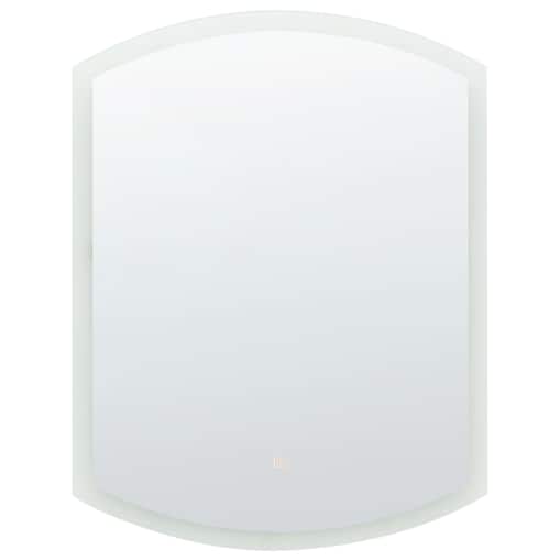 Owalne lustro ścienne LED ø 78 cm srebrne BEZIERS