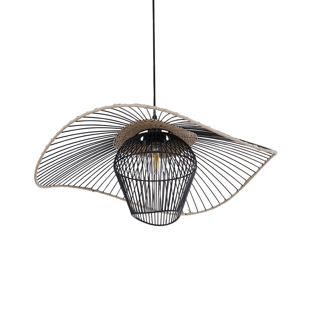 Lampa wisząca czarna LUNGA