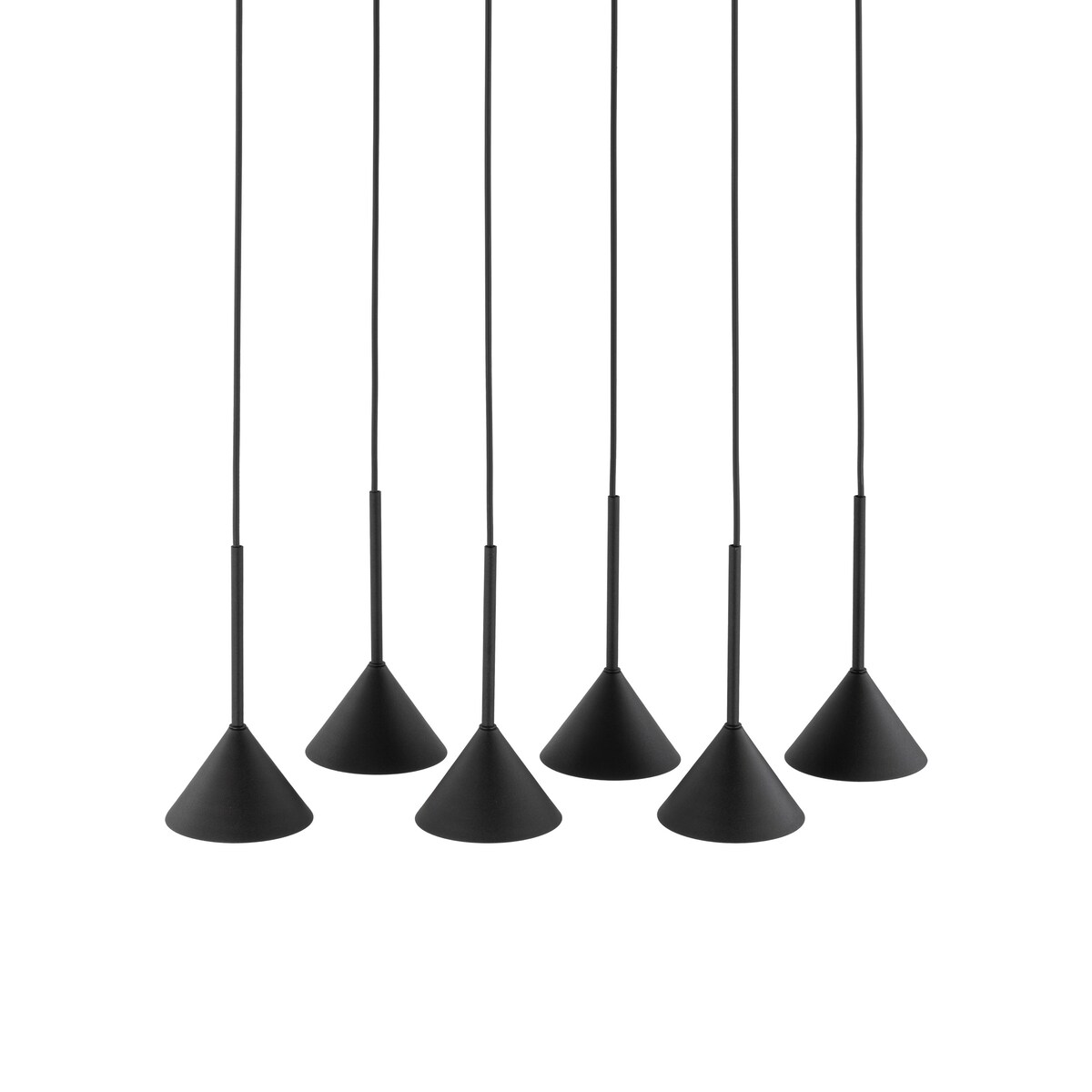 Lampa wisząca CONO BLACK MINI 10306 TK Lighting czarna 6xGU10 nowoczesna loft regulowana wysokość