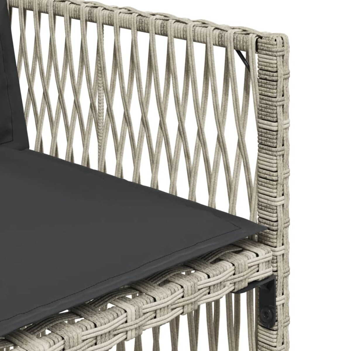 vidaXL 15-cz. zestaw mebli ogrodowych z poduszkami, jasnoszary