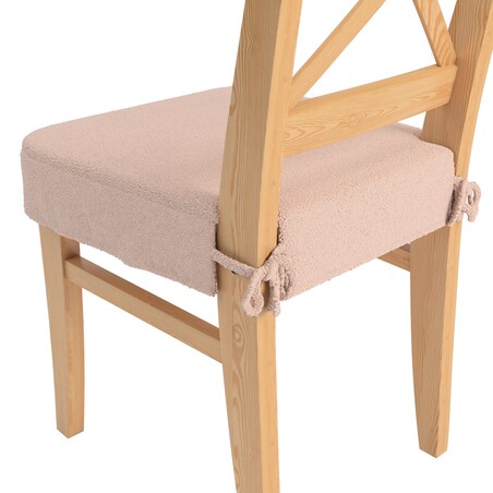 Siedzisko na krzesło Ingolf, różowa bukla, krzesło Inglof, Boucle Teddy