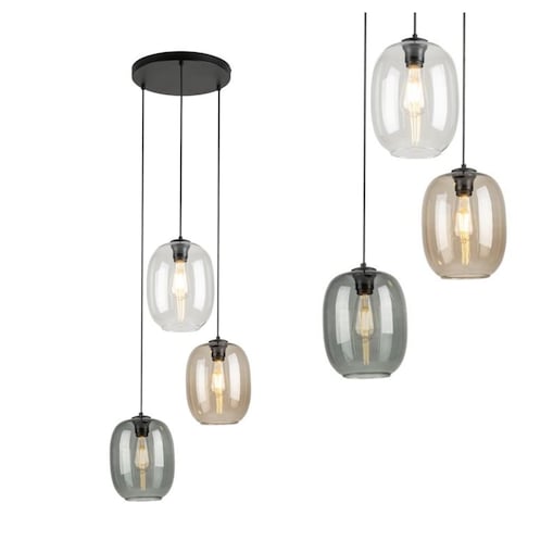 Lampa wisząca TK Lighting ELIO MIX 5973, 3xE27, regulowana, wielokolorowa, do salonu i jadalni
