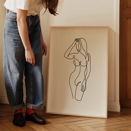 plakat line art female body 4 50x70 cm