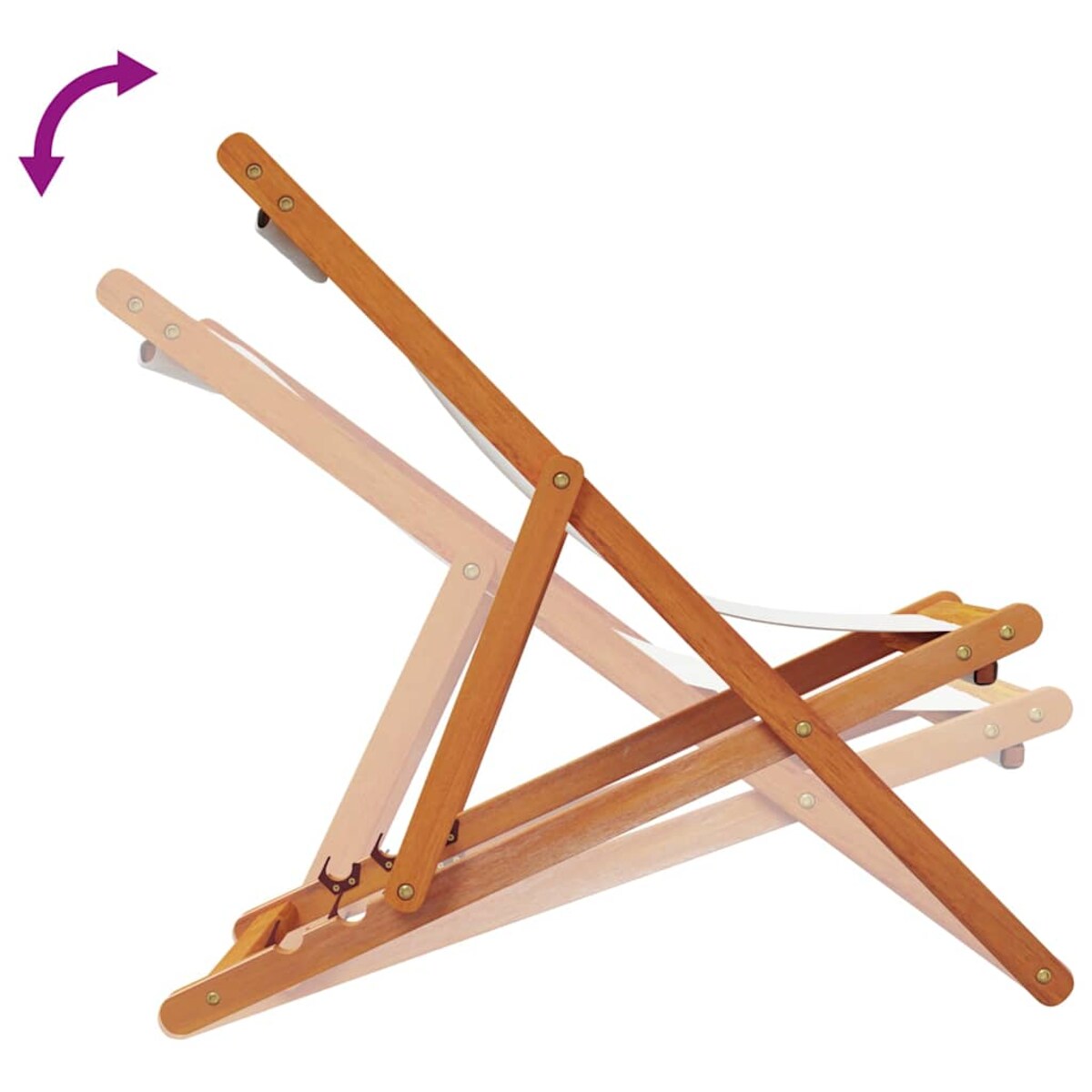 vidaXL Składane krzesła plażowe, 2 szt., kremowe, tkanina