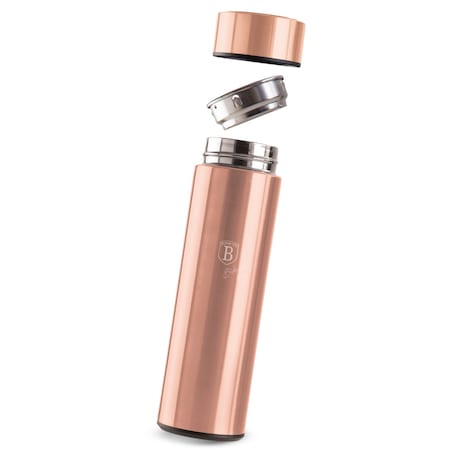 Inteligentny termos stalowy 0.45L z wskaźnikiem temperatury LED BERLINGER HAUS Rose Gold