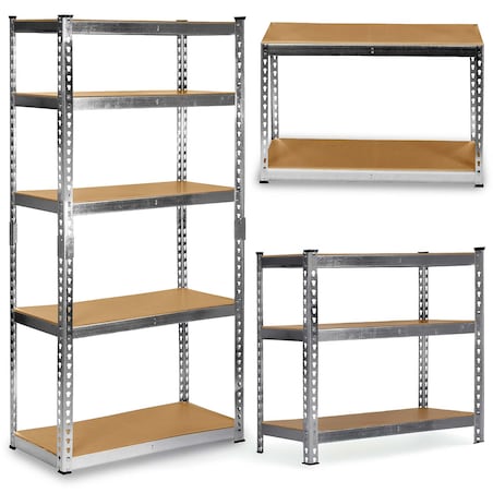 Regał metalowy magazynowy Humberg HR-853 srebrny 183 x 90 x 40 cm 4853