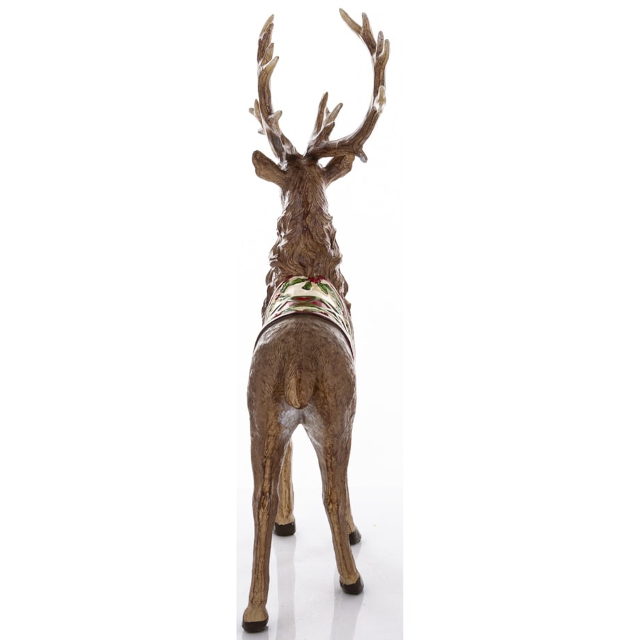 Figurka - stojący jeleń 35x9x21 cm OLEN-3 z białą derką