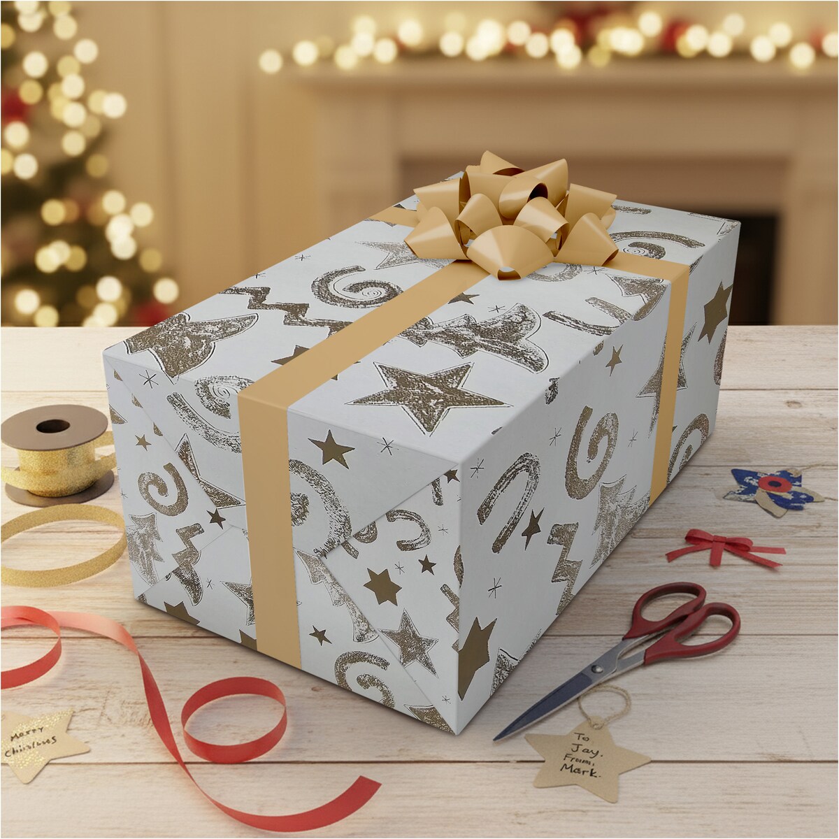 Papier prezentowy do pakowania prezentów 20 METRÓW MEGAROLKA Świąteczny Do Paczek Szwedzka Jakość