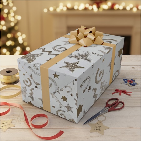 Papier prezentowy do pakowania prezentów 20 METRÓW MEGAROLKA Świąteczny Do Paczek Szwedzka Jakość