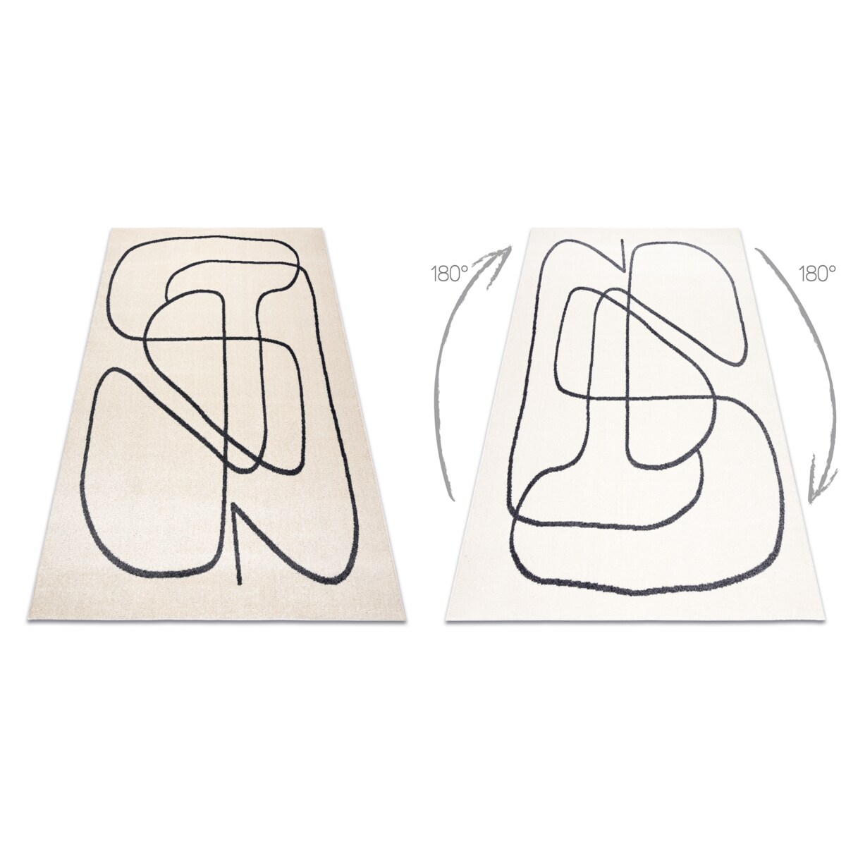 Dywan FUSION 8297 krem / ciemny szary - 120x170 cm