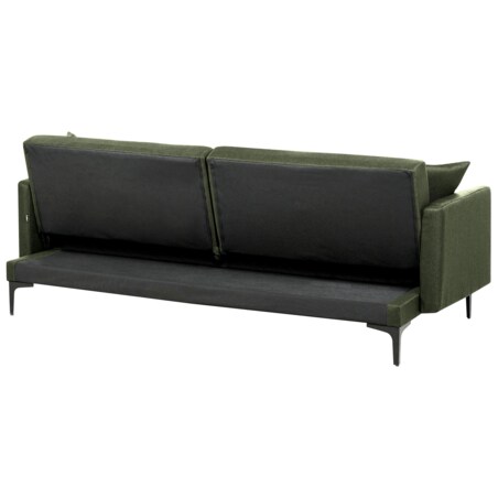 Sofa rozkładana LUCAN Ciemnozielony dla 3 osób