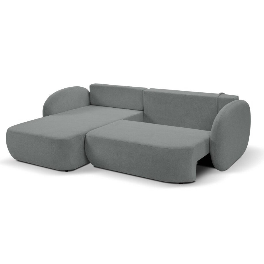 Nowoczesny narożnik rozkładany OLIVIO lewy - ciemnoszary