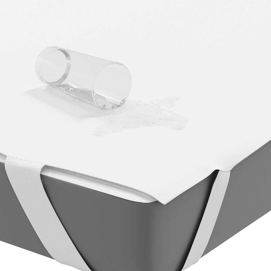 vidaXL Ochraniacz na materac, biały, 140x220 cm, wodoodporny