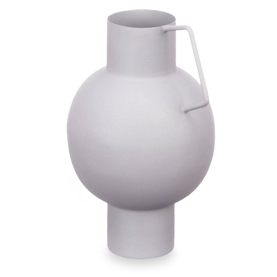 Wazon metalowy w pastelowym kolorze, wys. 23 cm