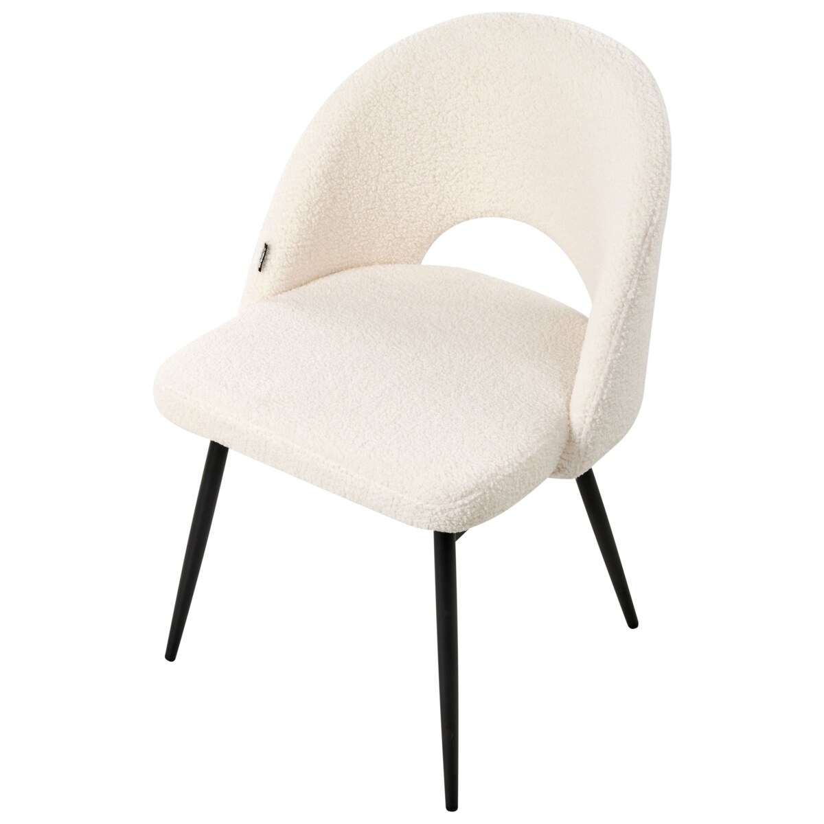 Zestaw 2 krzeseł do jadalni ONAGA Boucle Biały