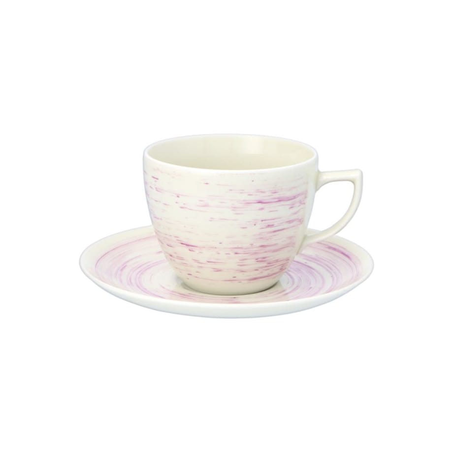 Zestaw filiżanek ze spodkami dla 6 osób 12 el. City Wiśniowy Mus CT21