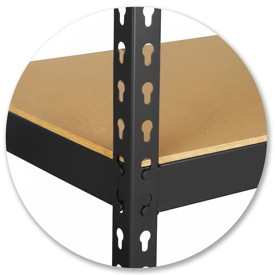 Regał metalowy magazynowy Humberg HR-854 czarny 183 x 90 x 40 cm 4854