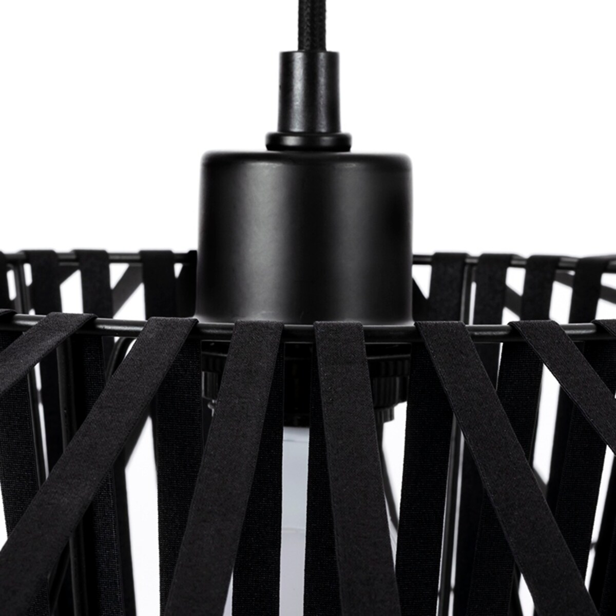 Czarna lampa wisząca Capello FH-2000S King Home kapelusz nad łóżko do sypialni