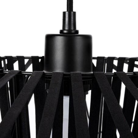 Czarna lampa wisząca Capello FH-2000S King Home kapelusz nad łóżko do sypialni