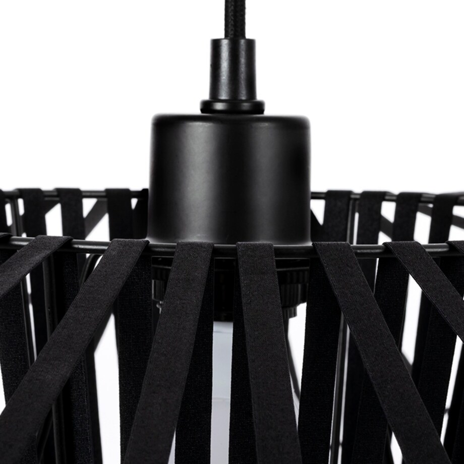 Czarna lampa wisząca Capello FH-2000S King Home kapelusz nad łóżko do sypialni