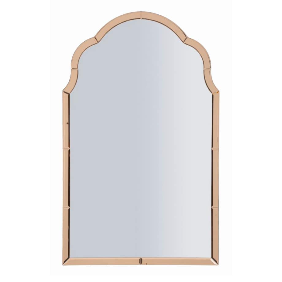 Lustro ścienne Tangier, kolor różowy, płyta MDF i szkło, 62 x 1 x 100 cm, do salonu i przedpokoju, Mauro Ferretti
