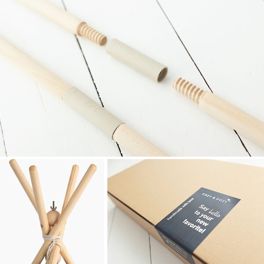 Namiot tipi Cozy White Velvet z matą