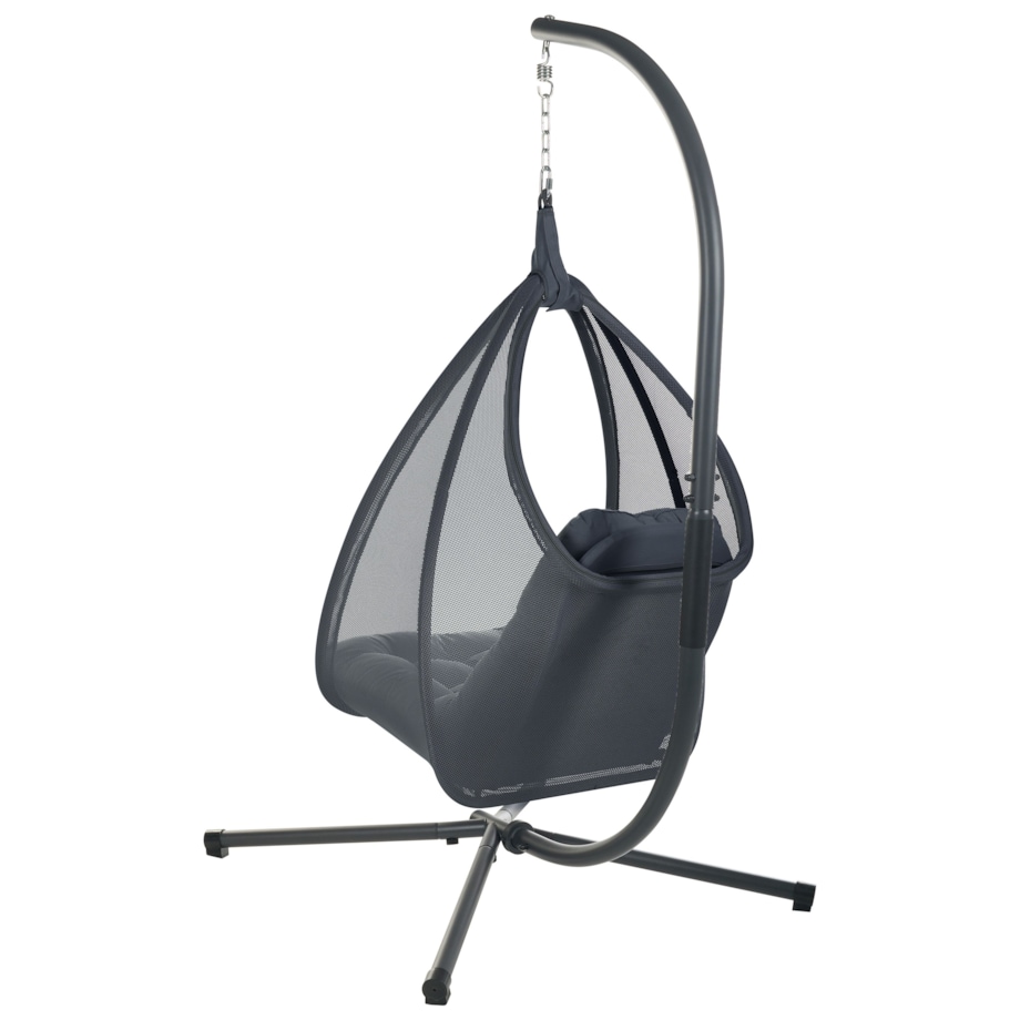 Fotel wiszący ze stojakiem AVEGNO Ciemnoszary