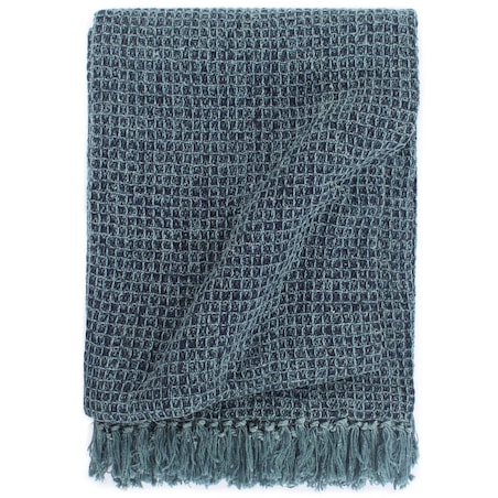 vidaXL Bawełniana narzuta, 220 x 250 cm, błękit indygowy