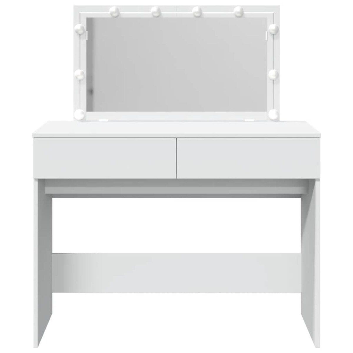 vidaXL Toaletka z oświetleniem LED, biała, 100x40x120 cm