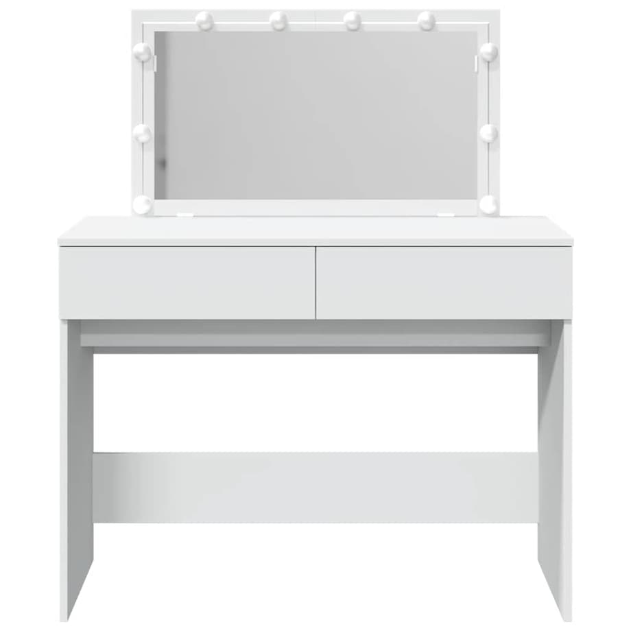 vidaXL Toaletka z oświetleniem LED, biała, 100x40x120 cm