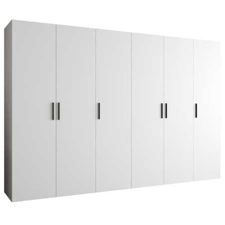 Szafa uchylna otwierana BARI 1 300 wys. 202 cm Biały + u. Czarny