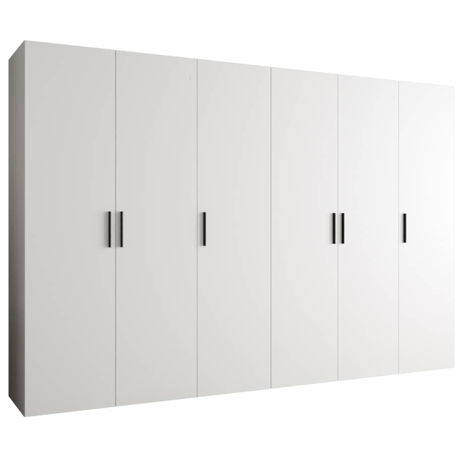 Szafa uchylna otwierana BARI 1 300 wys. 202 cm Biały + u. Czarny