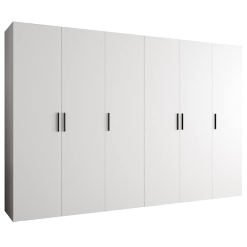 Szafa uchylna otwierana BARI 1 300 wys. 202 cm Biały + u. Czarny