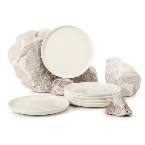 SORINA Talerz deserowy 6 sztuk, kremowy