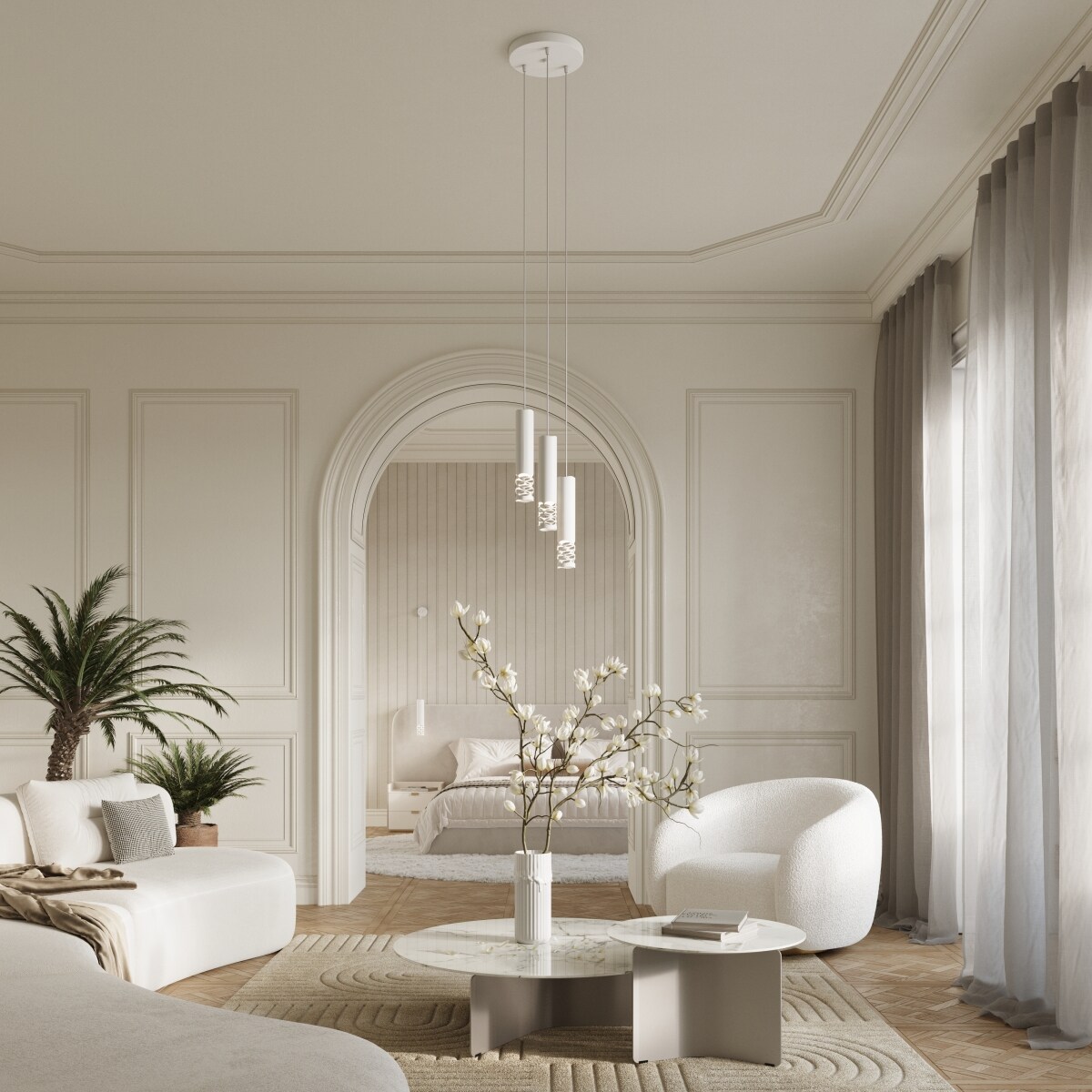 Lampa wisząca LIRO 2 biały