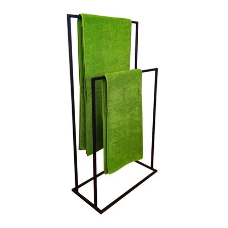 Wieszak na ręczniki CARL II podwójny czarny mat