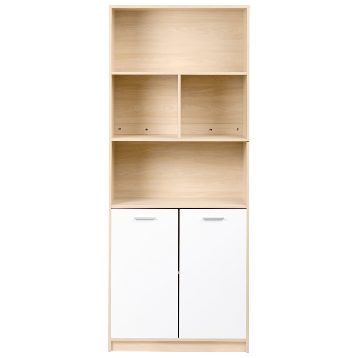 Regał 2-drzwiowy ZEHNA Jasny brąz/ biały