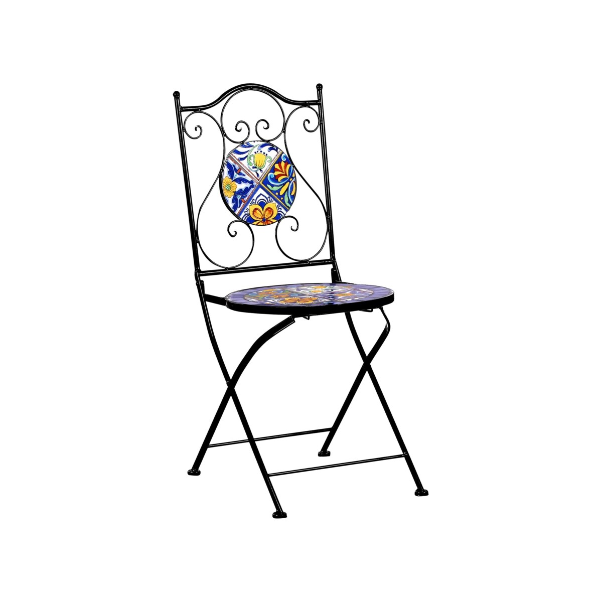 Zestaw mebli balkonowych Składane CORIANO Metal Czarny