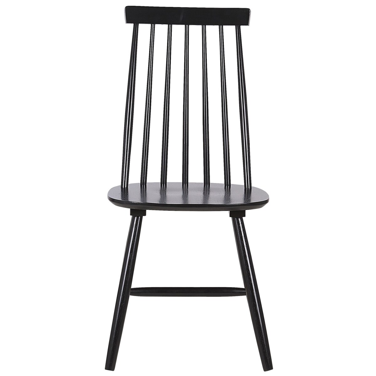 Zestaw 2 krzeseł do jadalni drewniany czarny BURBANK