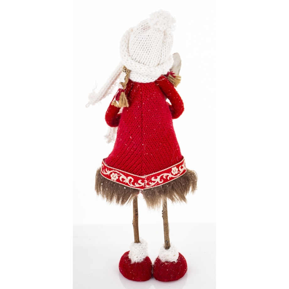 Dekoracja - figurka 24,5x9x7 cm FIONA z nartami