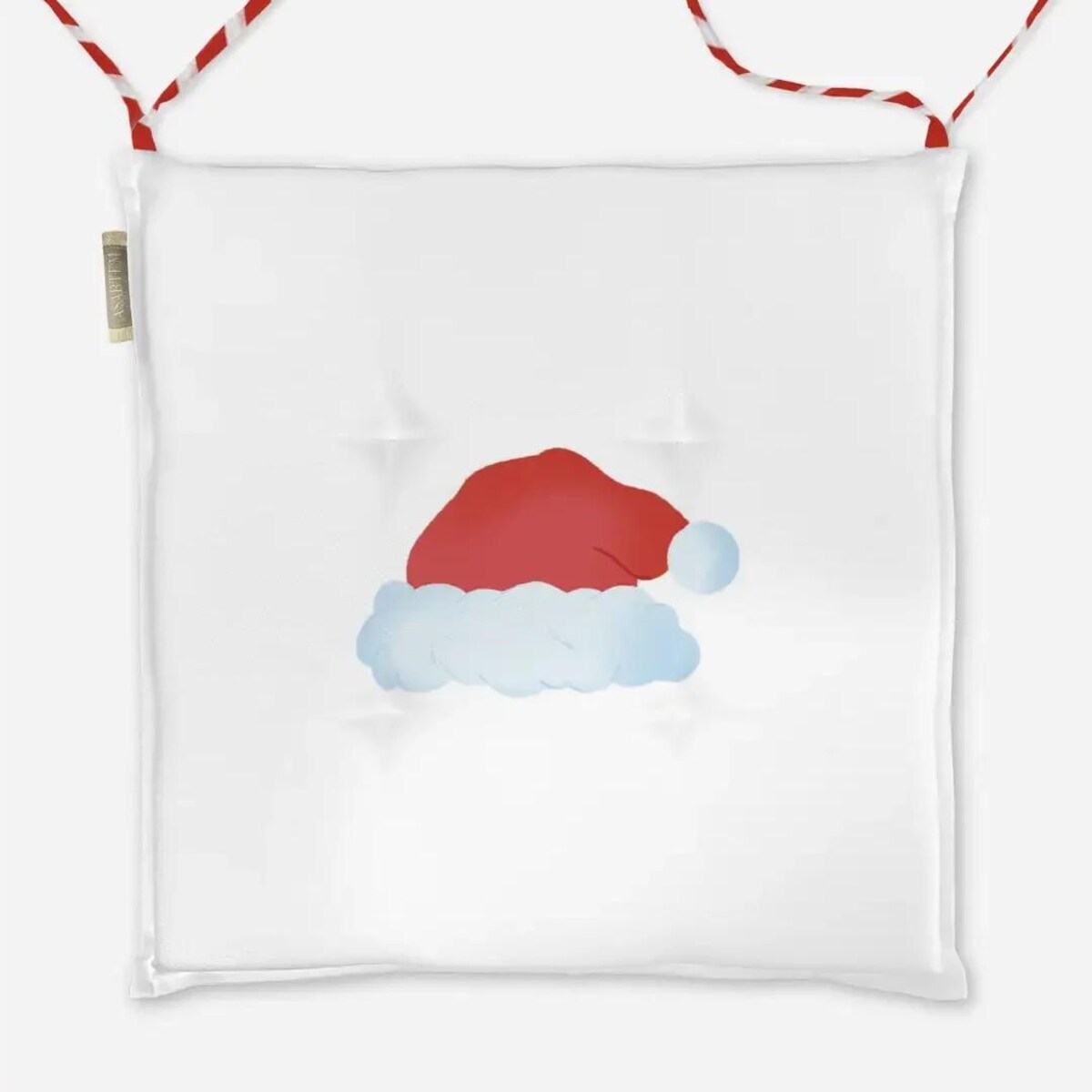 Poduszka świąteczna na krzesło - Minimalistyczna czapka
