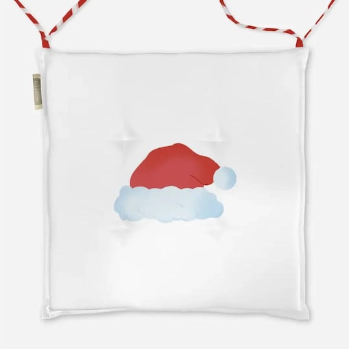 Poduszka świąteczna na krzesło - Minimalistyczna czapka