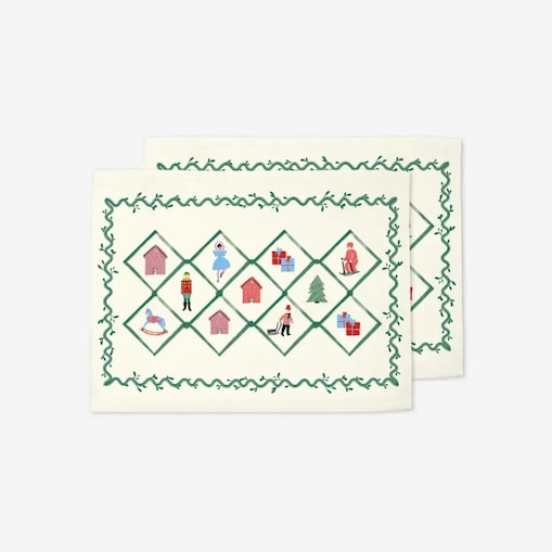 Podkładki świąteczne - Retro wieniec