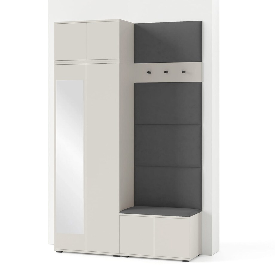 Zestaw mebli do przedpokoju Napoli wersja 4 Trinity 15 kaszmir