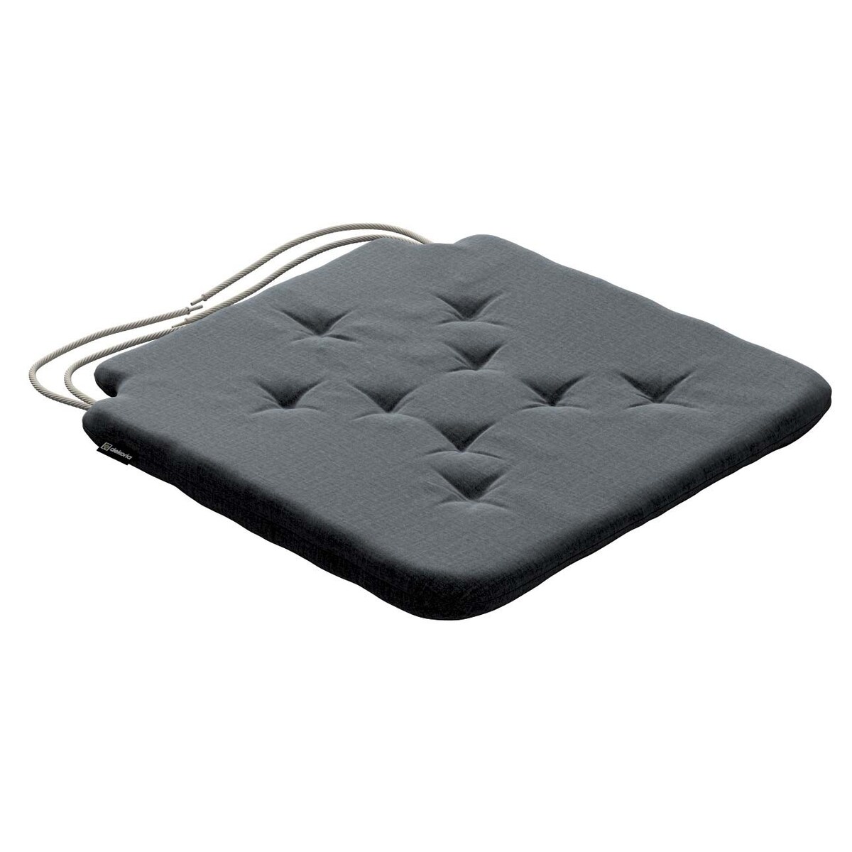 Poduszka na krzesło Olek, grafitowy welwet, 42 x 41 x 3,5 cm, Ingrid